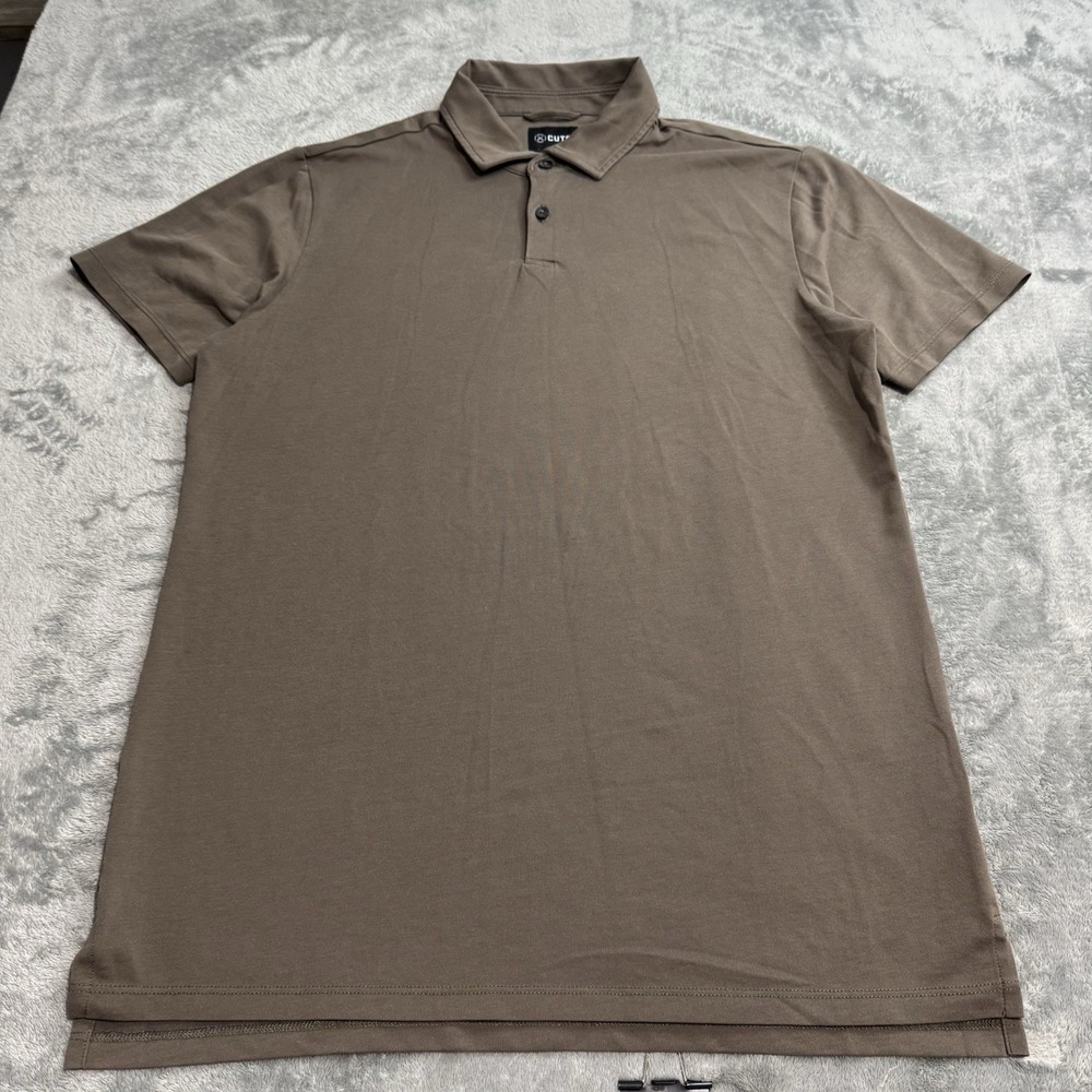 Cuts Clothing Men's Logo Polo Shirt Brown Size Medium Pima Cotton Golf Preppy